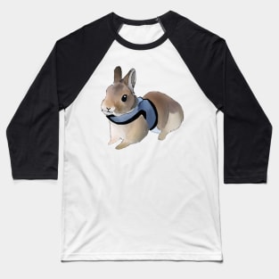 Brown Rabbit with Harness _ Bunniesmee Baseball T-Shirt